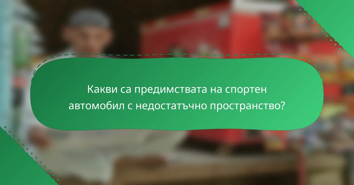 Какви са предимствата на спортен автомобил с недостатъчно пространство?